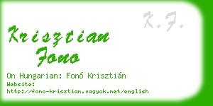 krisztian fono business card